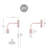 Delonte Aluminium Plug-in Armed Sconce