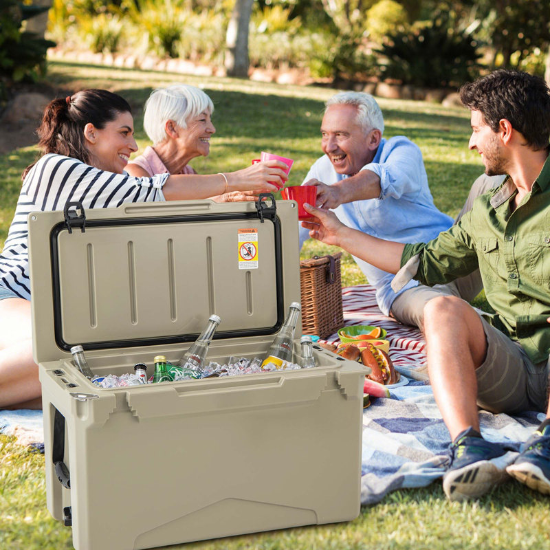 Costway 50 Quarts Ice Chest, Tan