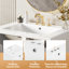Meuble-lavabo moderne blanc 24 po avec lavabo et rangement
