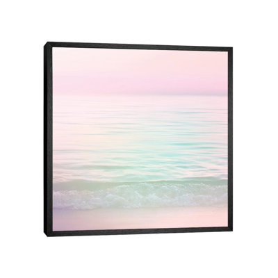Dreamy Pastel Seascape I Pink Square 1 Piece Wall Art on Canvas