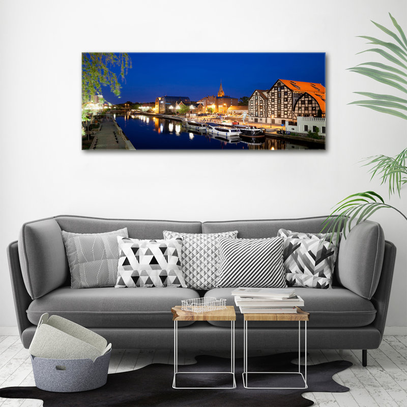 Bydgoszcz By Night - Print, Glass, 70cm H x 100cm W x 4cm D
