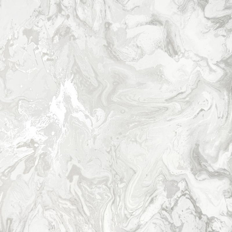 Metallic Marble Charcoal Luxury Wallpaper