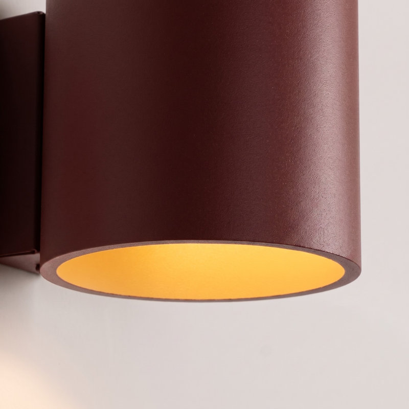 Wall lamp ORBIS 2 grey, Wall lamp ORBIS 1 burgundy, Burgundy, 1 Light