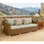 Rattan Wicker Seater Patio Couch,Outdoor Furniture Rattan Sofa,With Cushions,Throw Pillows