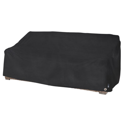 Modern Leisure Black Diamond Patio Loveseat Cover, Waterproof, 82.5"L x 38"W x 38.25"H, Black