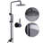 10" Exposed Wall Mounted Rain Shower System with Height Adjustable Handheld Spray-71008970