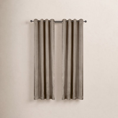 Modern Linen Inspired Classic Solid 100% Polyester Room Darkening Curtain Panel