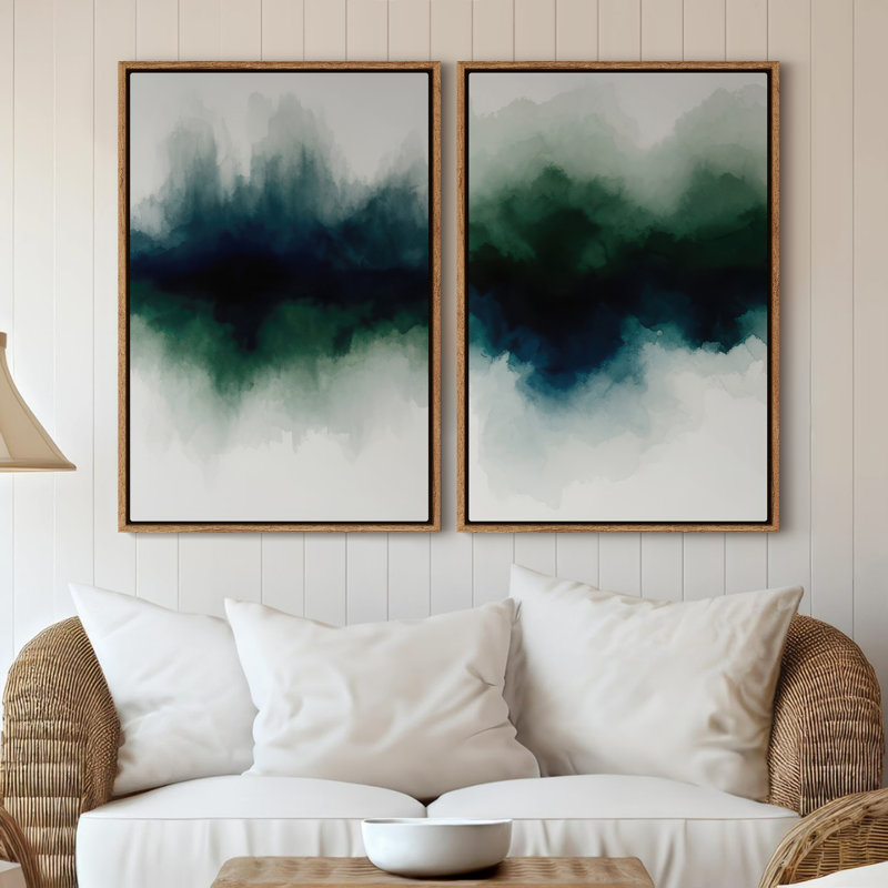 Art mural encadré sur toile, rétro muraux abstraits pour chambre à coucher, H 24 po x l 16 po, Naturel