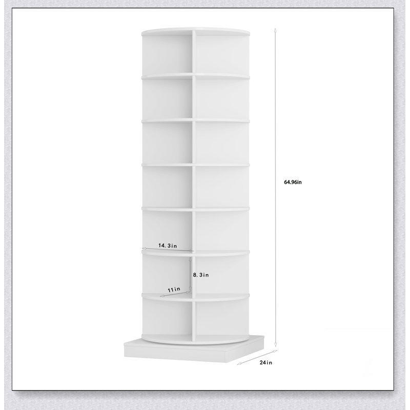 new 360 Rotating shoe cabinet 7 layers Holds Up to 28 Paris of Shoes, White