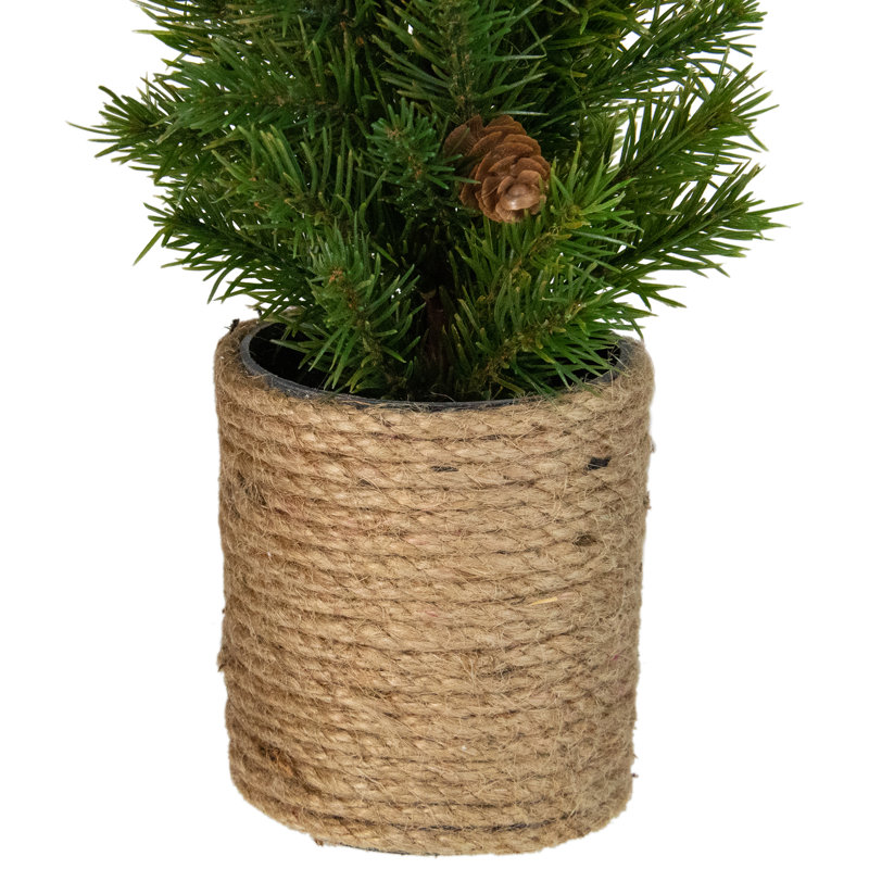 Mini sapin de Noël artificiel 16,5 "avec pommes de pin - non éclairé