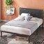 Alexandra Upholstered Faux Leather Headboard Bed Frame-944723227