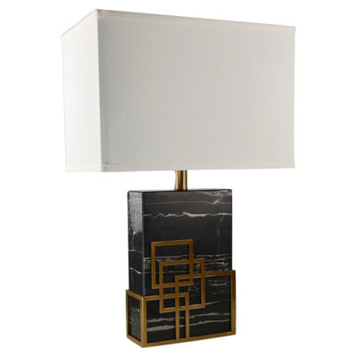 Afyon 23.62" Antique Brass/Black Table Lamp