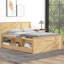 Lit plateforme en bois avec lit gigogne escamotable, armoire de rangement-985916664-985916662