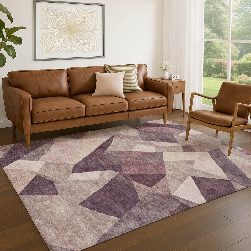 Machine Washable Indoor/Outdoor Kesler ACN2374 Abstract Rug, Rectangle 8' x 10'