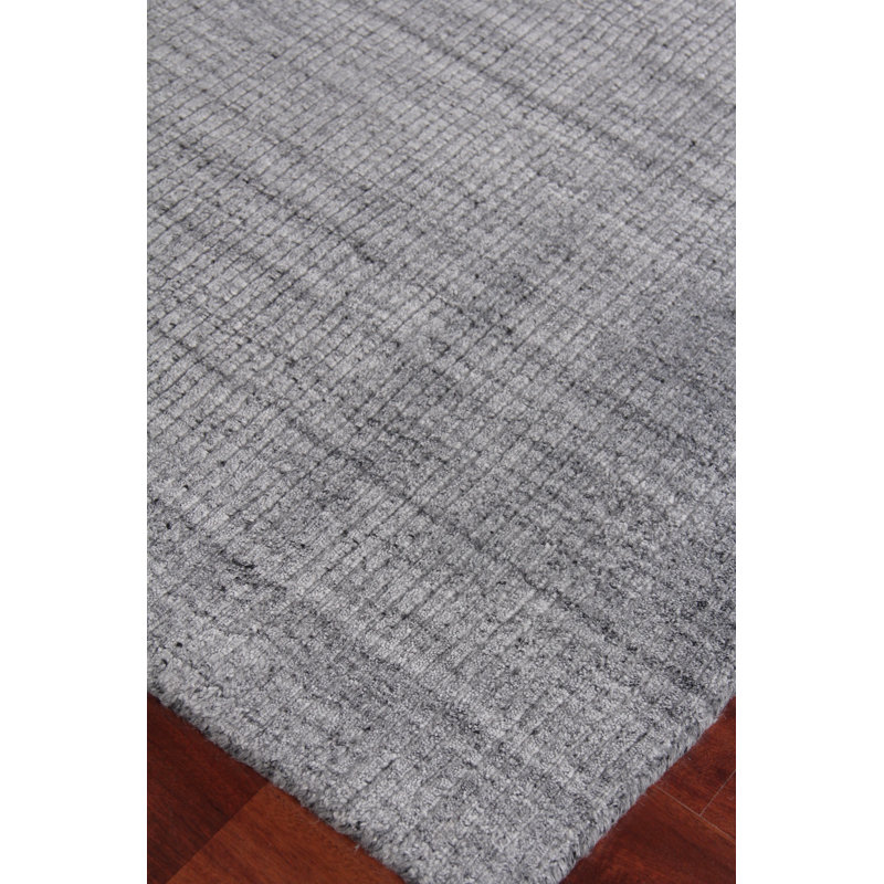 Robin Hand-Loomed Cotton Charcoal Area Rug, Rectangle 2' x 3', Charcoal