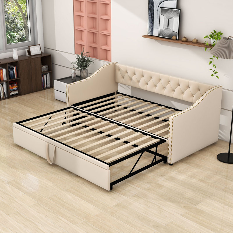  Lit de jour rembourré Cristaly, Beige