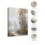 Misty Autumn Riverbank Wrapped Canvas Wall Art-427588357