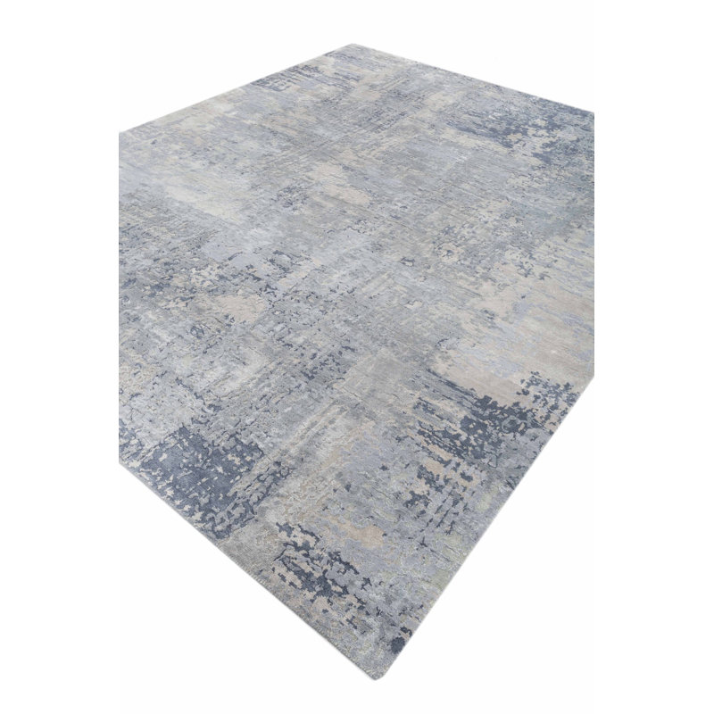 Contemporary One-of-a-Kind Hand Knotted Area Rug, Rectangle 10'2" x 14'1"