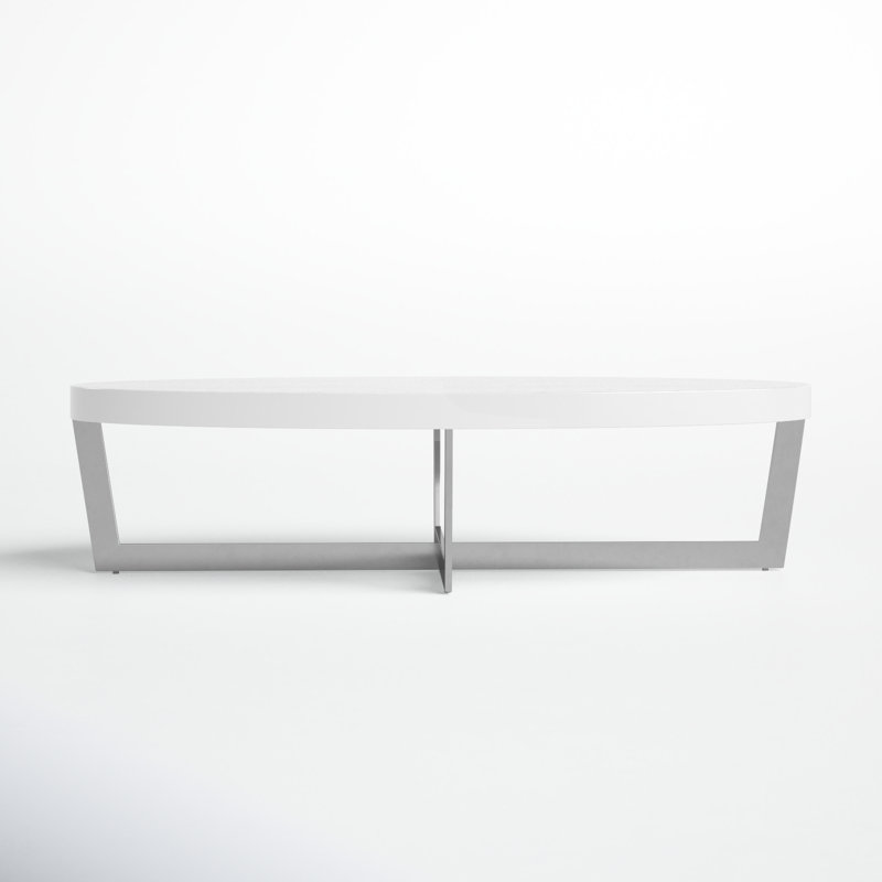 Jackson Single Coffee Table, White High Gloss Lacquer