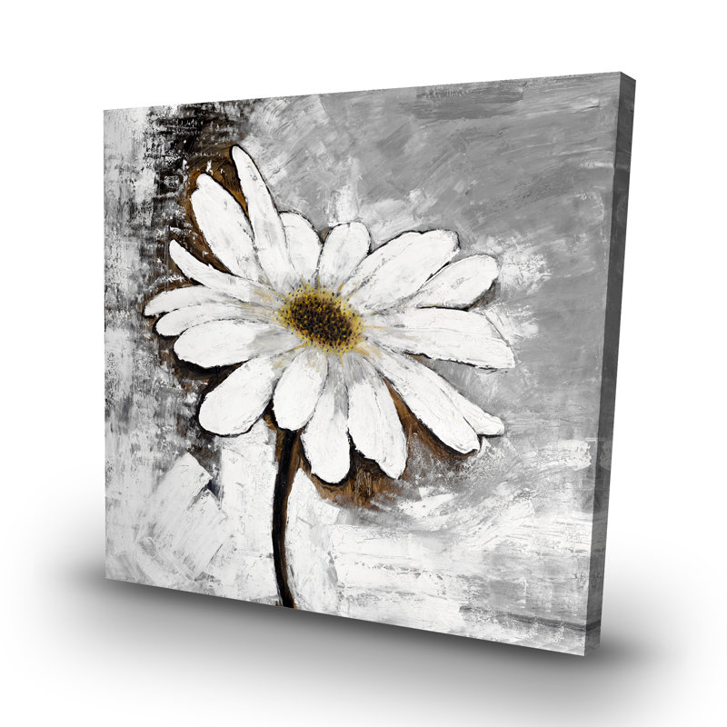 Abstract daisy - 32"x32" art on canvas