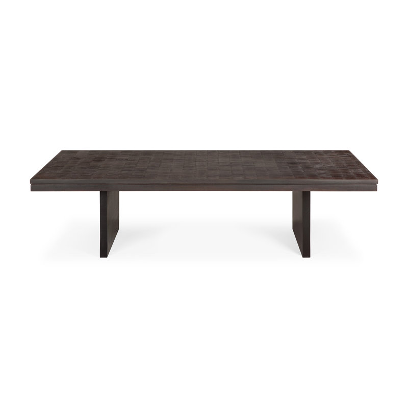 Grooves Solid Wood Coffee Table, 13.5" H x 53" L x 25.5" W
