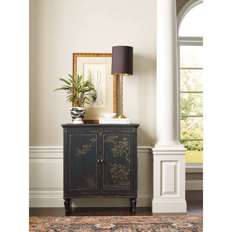 Charleston Green Maple Veneer Two-Door Accent Cabinet