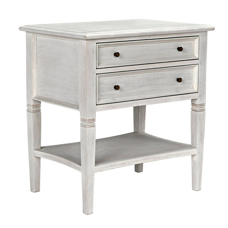 Oxford End Table, White Wash