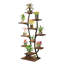 (Forme de vase) Support à plante d'intérieur avec lumières de croissance, tablette de plante d'intérieur, support de plante à fleurs en métal, support à plante en forme de vase pour la maison, patio, support à plante, support à plante d'intérieur (retour à l'école)