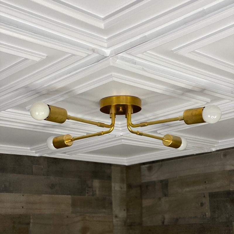 Argelis Flush Mount, Raw Brass