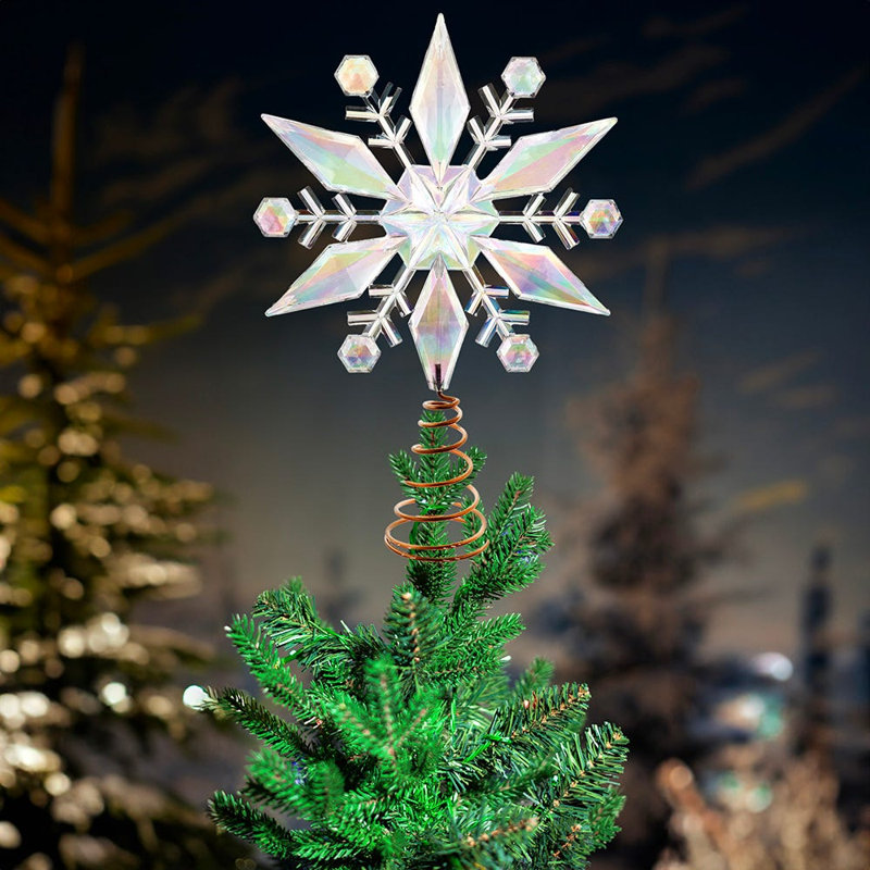 Décoration pour sommet de sapin flocon de neige irisé 12,75 pouces Kurt Adler
