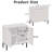 31.5” Fluted Cabinet, Sideboard Buffet Cabinet With 2 Doors And Adjustable Shelves, Storage Cabinet For Living Room And Bathroom, White-1576080291
