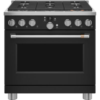 Café 36" Smart Dual-Fuel Commercial-Style Range With 6 Burners (Natural Gas)