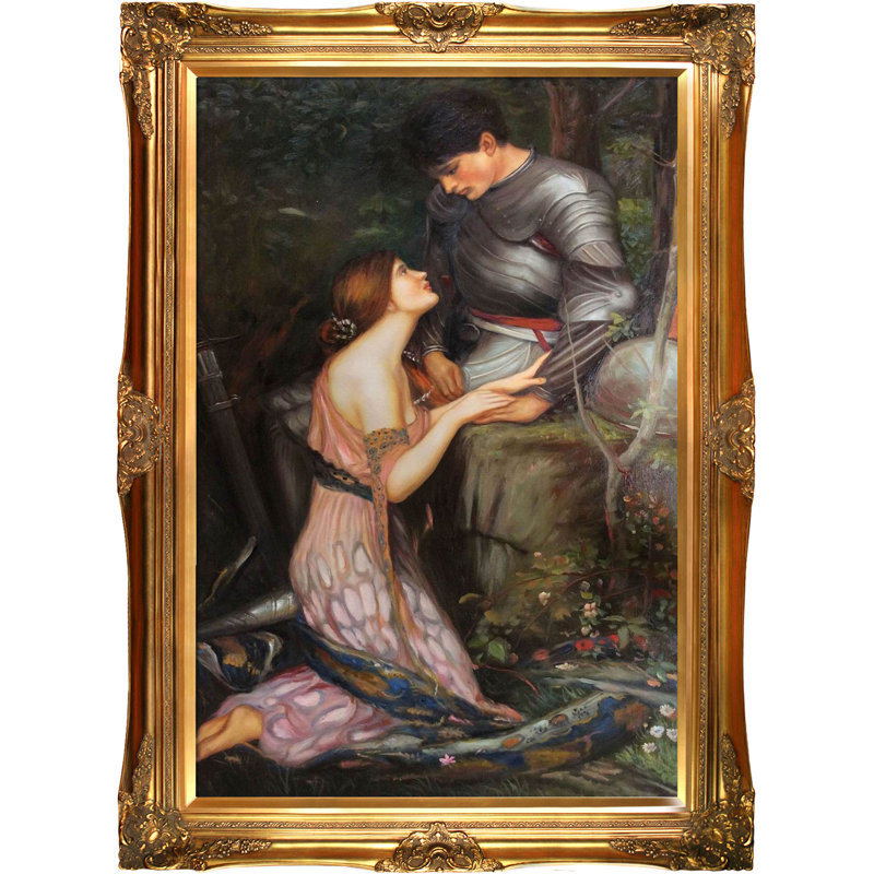 « lamia » par john william waterhouse, peinture encadrée, H 44 po x l 32 po x P 2 po, Or victorien