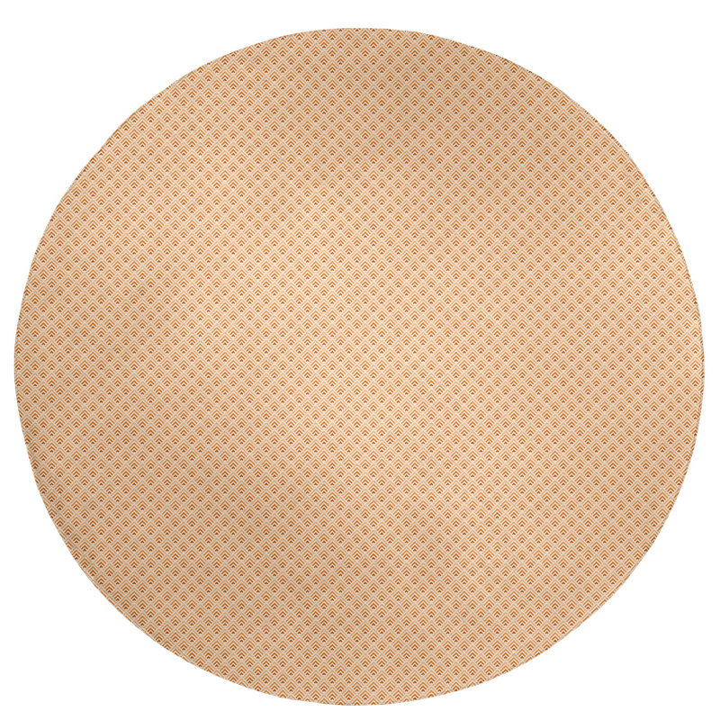 Tapis de zone orange rétro dégradé, Rond 5 pi