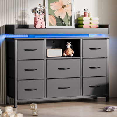 Metal 108cm W 8 - Drawer Chest of Drawers