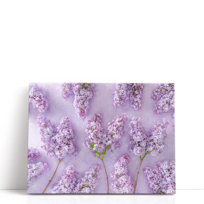 Lilas fleurs - reproduction d'art sur toile, H 24 po x l 32 po
