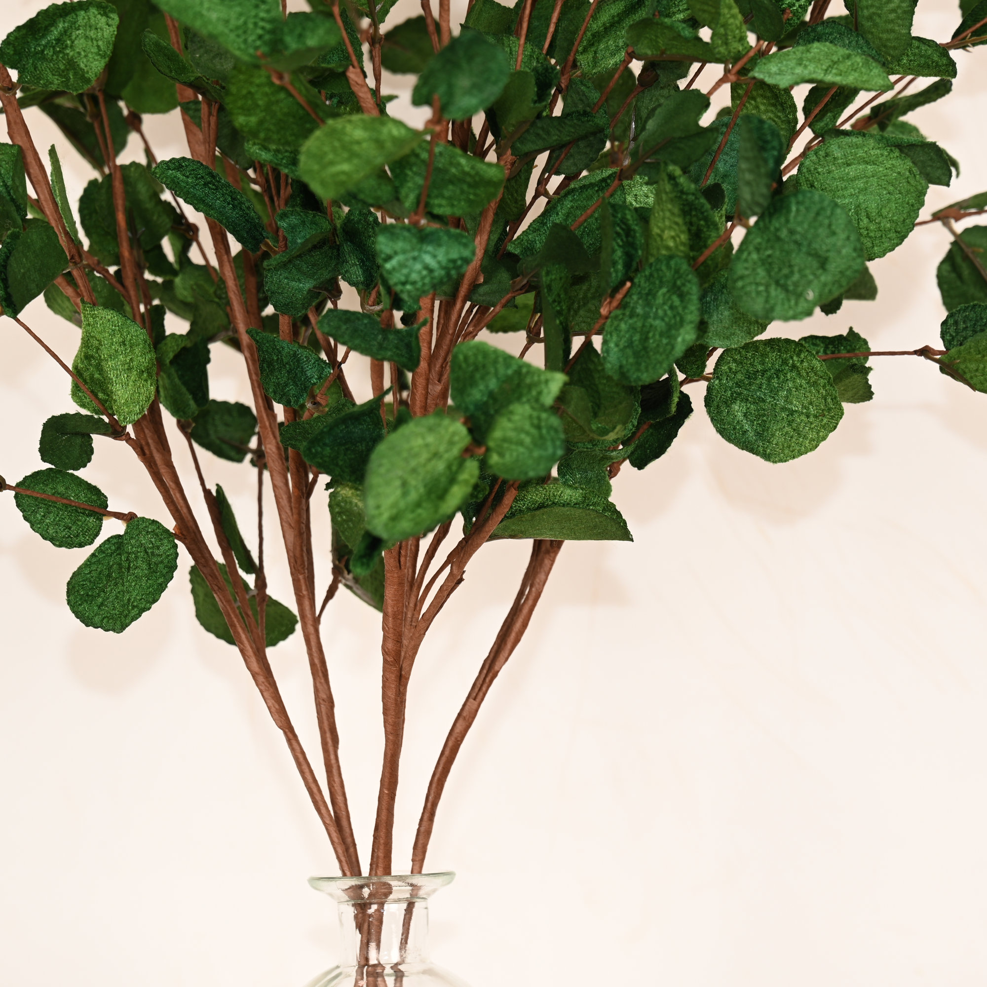 Artificial Farmhouse Fall Thanksgiving Floral Arrangement For Vase Filler, Mini Eucalyptus Faux Flower Branch Twig With Long Stem For Home Wedding Party Dining Table Centerpiece Decor