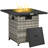 Square Steel Propane Fire Pit Table with Lid