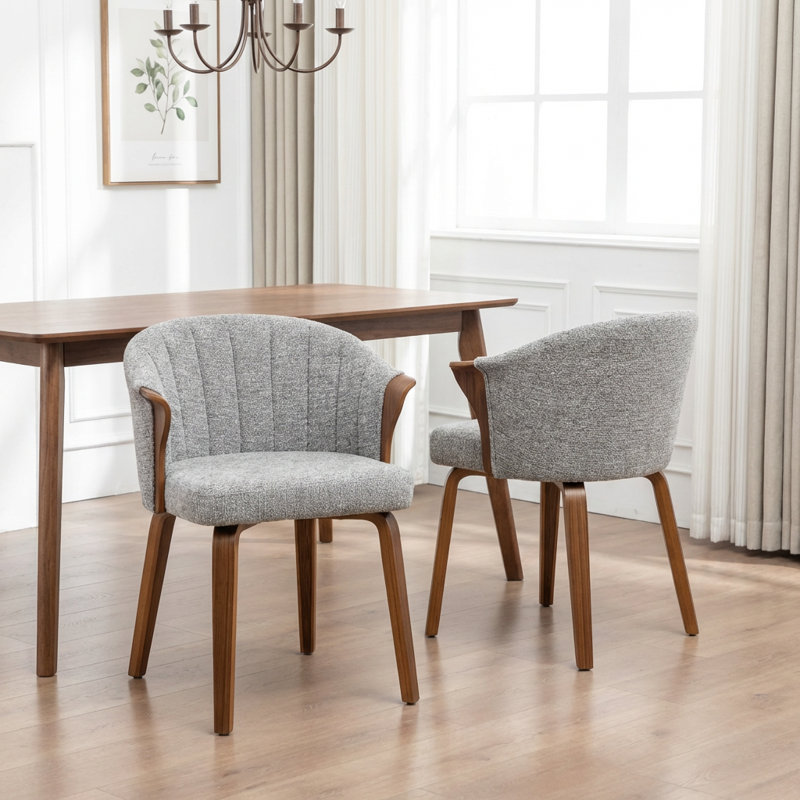 Devault Upholstered Dining Chair, Gray