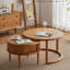 Table basse ronde en cerisier