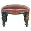 Alfredo Victorian Faux Leather Ottoman