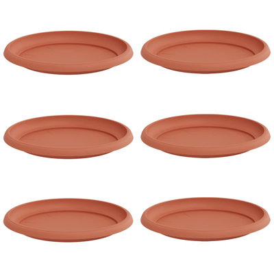 Round Flower Tray 6 Pcs Plastic