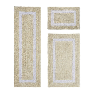 Atle Reversible Cotton Tufted Bath Rug Set