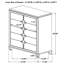 Commode 5 tiroirs Pearl White