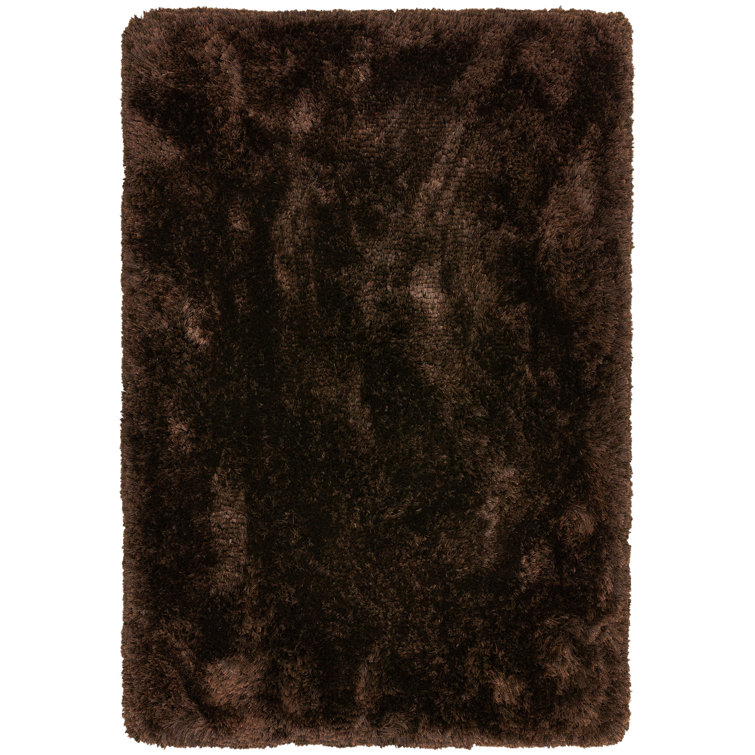 Plush Deep Pile Shaggy Chocolate Rug