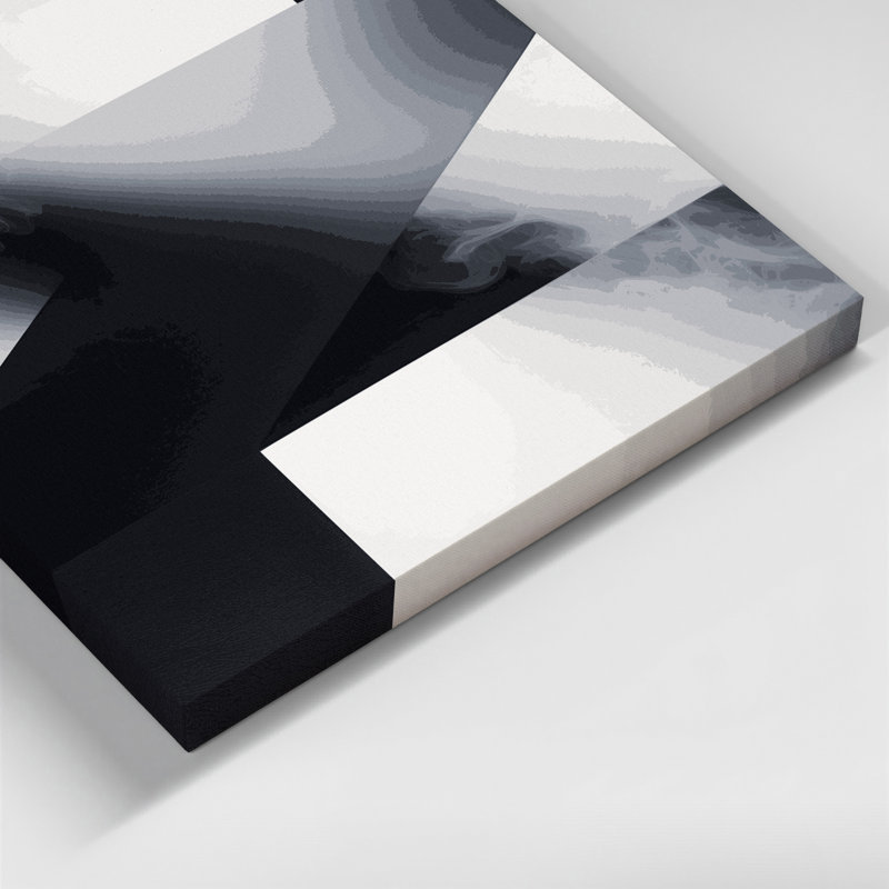 Minimalisme 77, art mural sur toile grise