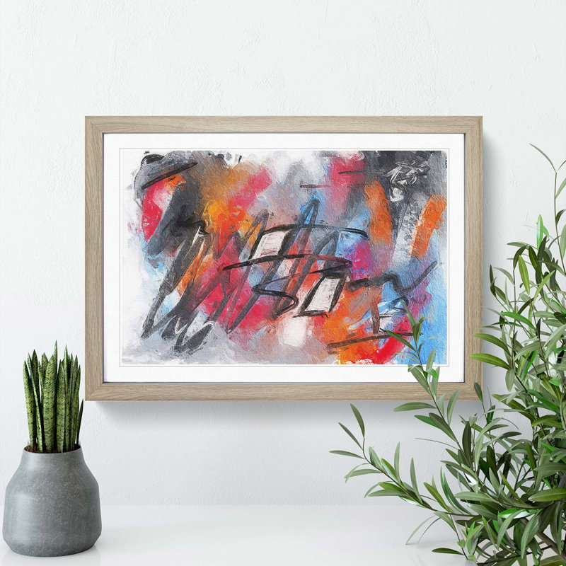 Abstract Vol.295 by S.Johnson - Framed Print, 24cm H x 33cm W x 2cm D, Oak Framed