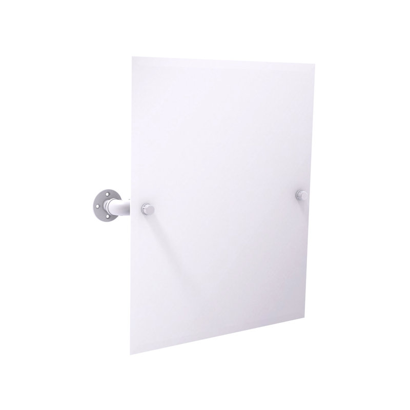 Bayer Flat Wall Mirror, Matte White, 21" x 29.5"