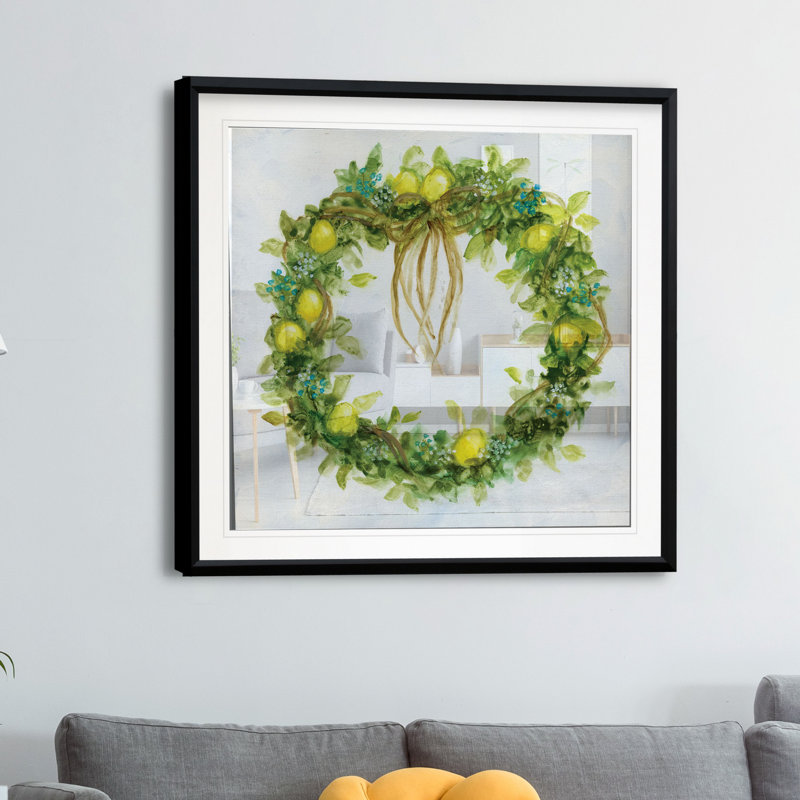 Couronne de citron frais - reproduction d'art encadrée, H 30,5 po x l 30,5 po x P 1,5 po