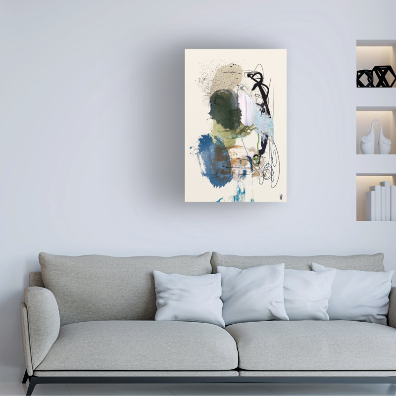 Art abstrait Dan Dan, H 19 po x l 12 po